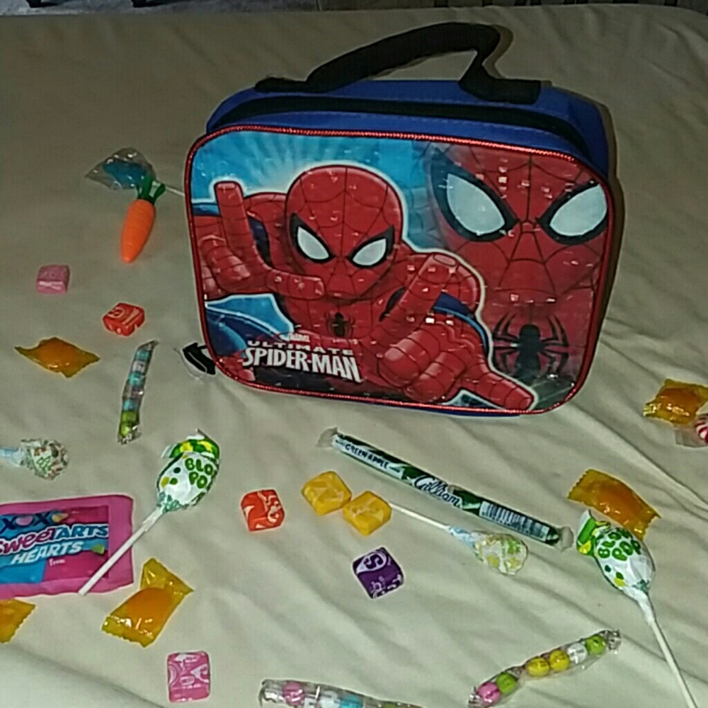 Spider-Man lunch bag & zipper pouch.